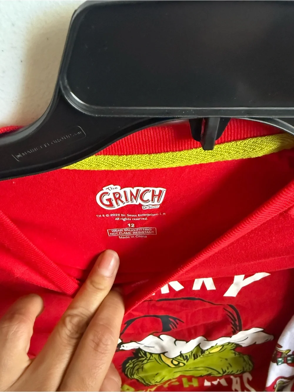 Kids Red Grinch Pajama Set - Merry Grinchmas